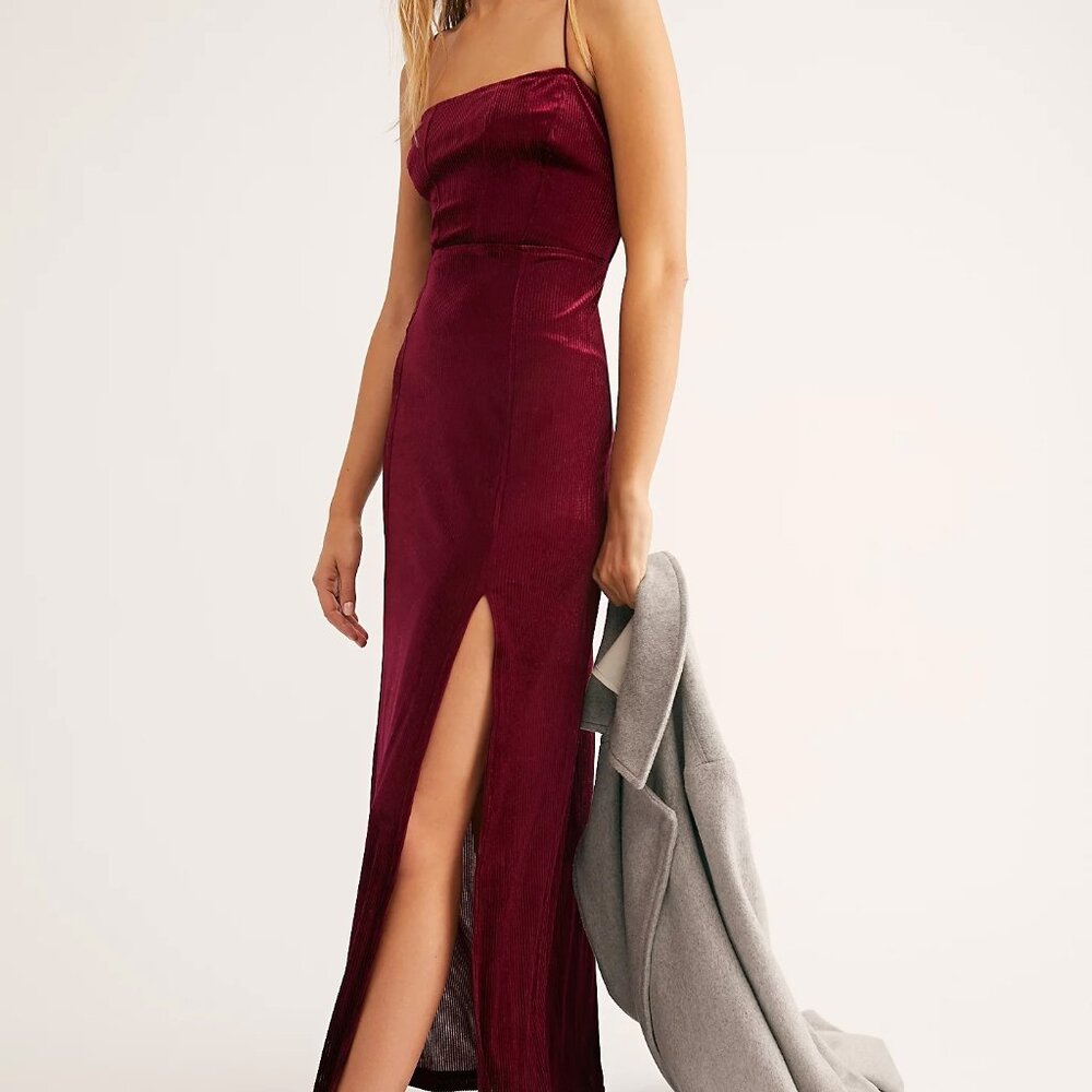 Free People Burgundy Maxi Dress